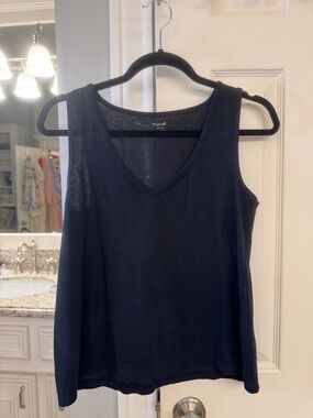Madewell Black V-Neck Tank Top